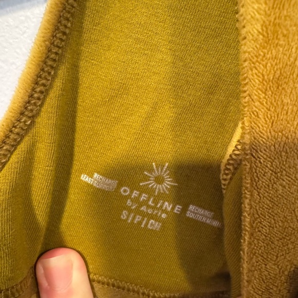 Aerie offline mustard yellow velvet tank top - Picture 2 of 4